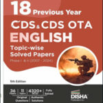 Disha Topic Wise 18 Years CDS and CDS OTA ENGLISH Solved Papers English Medium