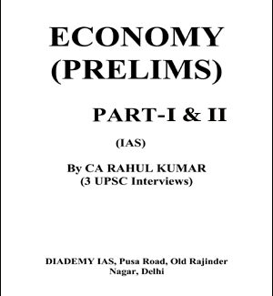 Diademy IAS Economy Prelims By CA Rahul Kumar Part I & II English Medium Printed Notes 2023