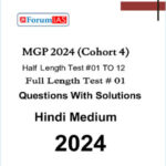 Forum Ias MGP Cohort 4 General Studies Mains Test Series 01 To 12 Questions With Solutions Hindi Medium 2024