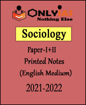 Only IAS Sociology Paper I+II Printed Notes English Medium