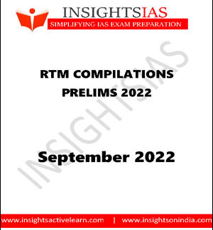 Insights IAS RTM Compilation Prelims September 2022 Printed Notes English Medium 