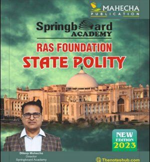 Mahecha Publication Ras (Rajasthan) Foundation State Polity Springboard Academy New Edition 2023 By Dileep Mahecha Class Notes Original Book English Medium