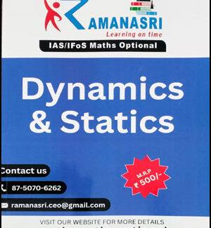 Ramanasri  IAS/ IFoS Maths & Mathematics Optional Notes Dynamics & Statics English Medium
