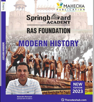 Mahecha Publication Ras (Rajasthan) Foundation Modern History Springboard Academy New Edition 2023 Class Notes Original Book English Medium