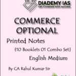 Diademy IAS Commerce Optional By Rahul Kumar Sir English Medium Printed Notes