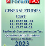 Forum IAS General Studies Csat Test Series English Medium 2023