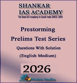 Shankar Ias  Prestorming Prelims Test Series Questions With Solutions 2026 English Medium