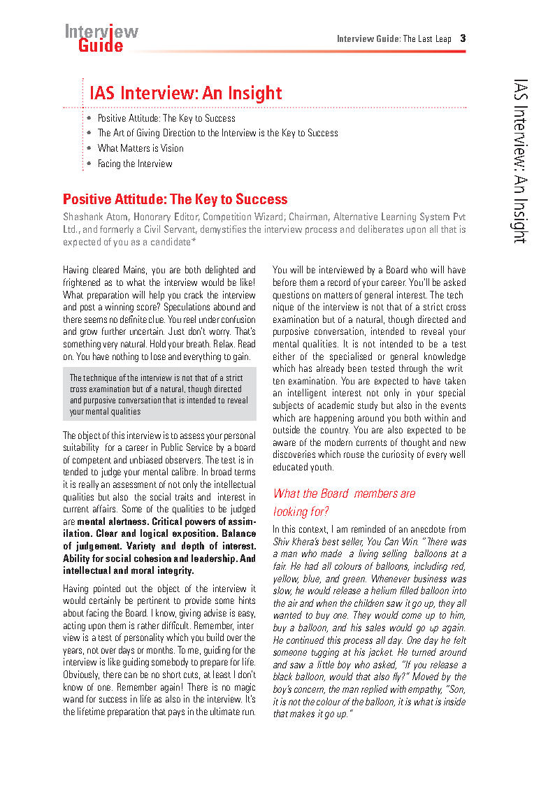 ALS IAS The Final Leap Ias Interview By Alternative Learning Systems