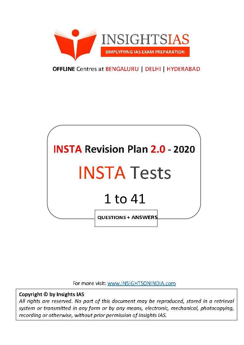 Insights IAS UPSC Prelims Insta Revision Plan 2.0 - 2020 Insta Test ...