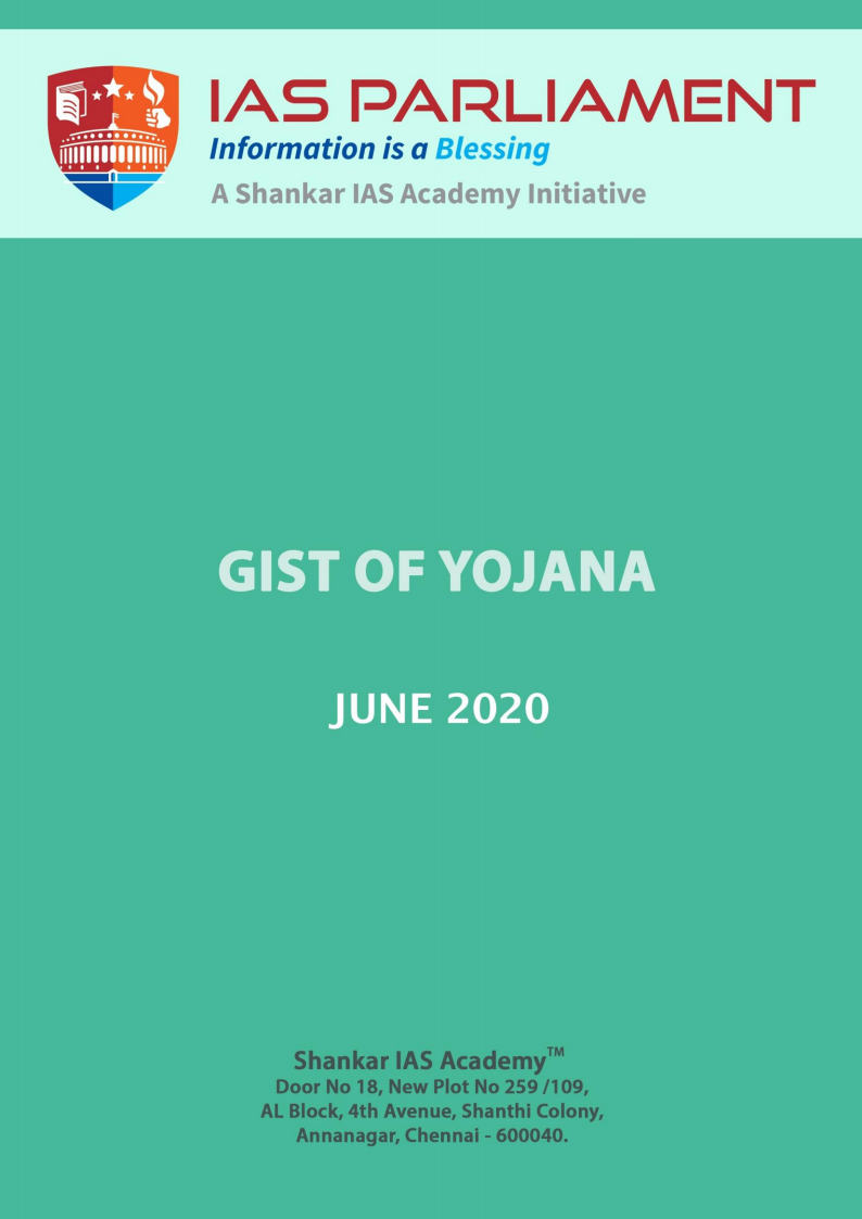 Shankar IAS - Gist Of Yojana - June - 2020 - Printed Notes - English Medium - Notesindia