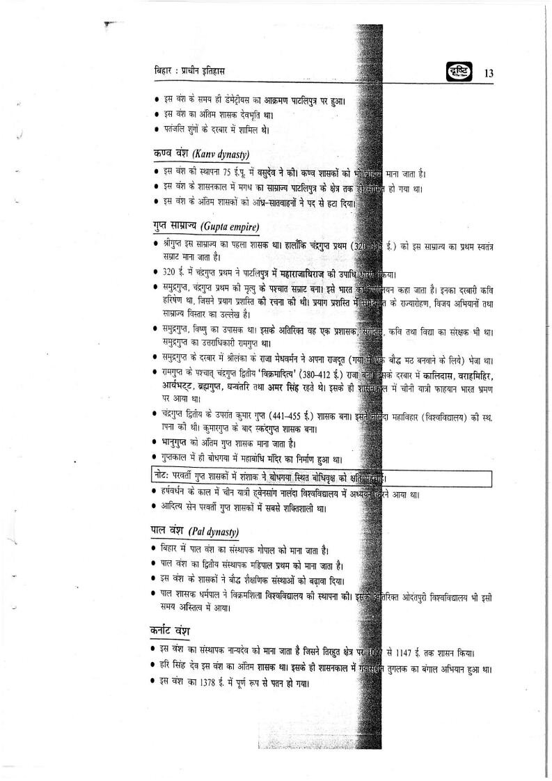 Drishti IAS BPSC Printed Notes Study Material 2020 Hindi Medium