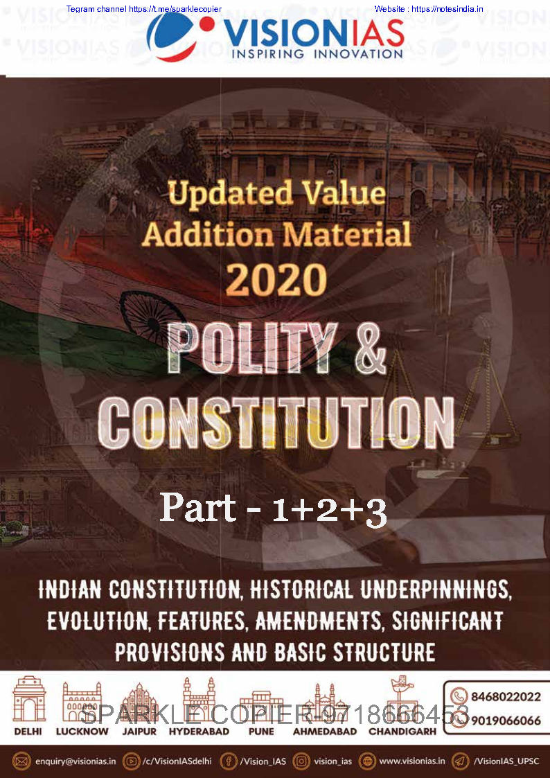 Vision Ias Polity Notes.pdf Vision Ias - Polity & Constitution - Value Added Notes 2020 - English ...