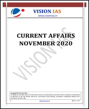 Vision Ias - Monthly Current Affairs - November  2020 - English Medium