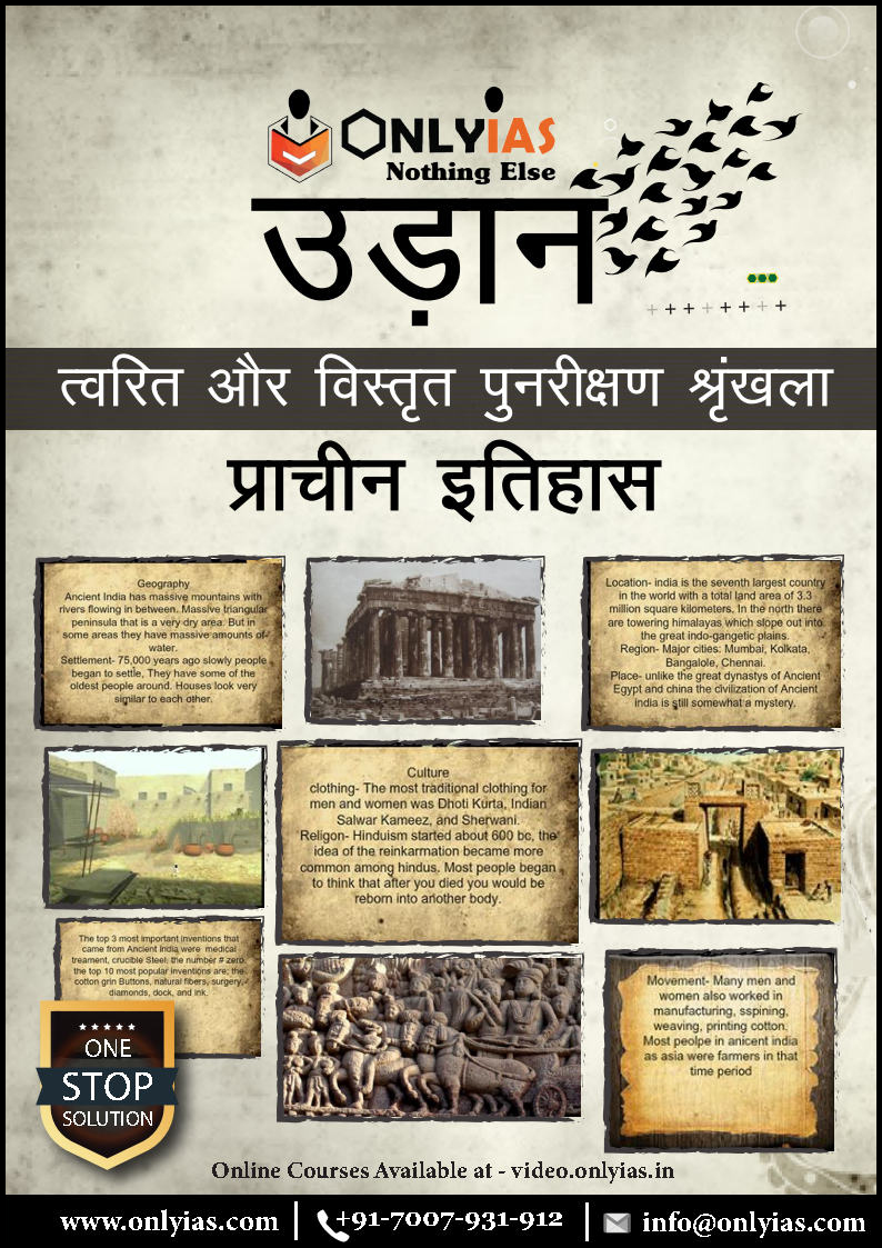 Only Ias - Udaan - प्राचीन_इतिहास - Ancient History - Quick And Comprehensive Revision Series - For Prelims 2021 - Hindi Medium