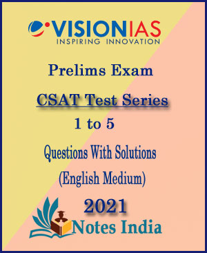 Vision IAS - Prelims Exam CSAT Test Series 1 to 5 - English Medium 2021 ...