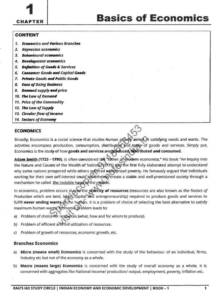 Only Ias Economy Notes.pdf Rau's IAS-Indian Economy And Economic Development-General Studies ...