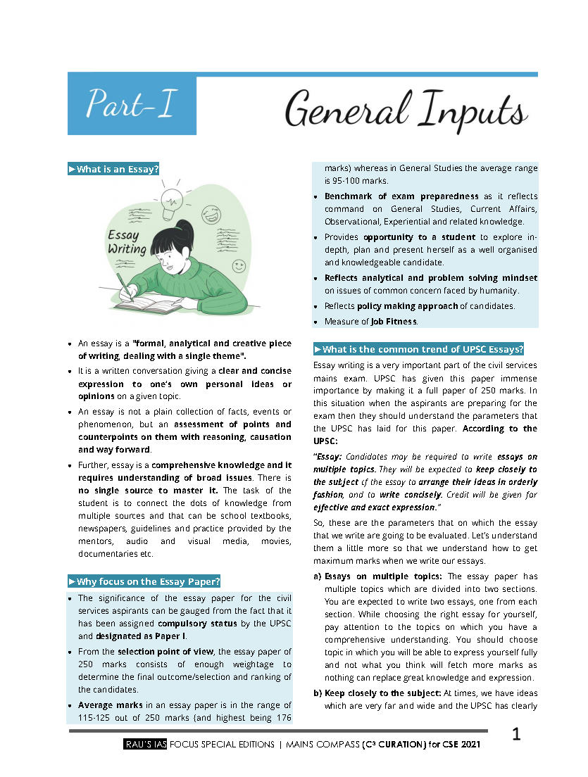 Rau's IASMains CompassEssay 2021English MediumNotesindia