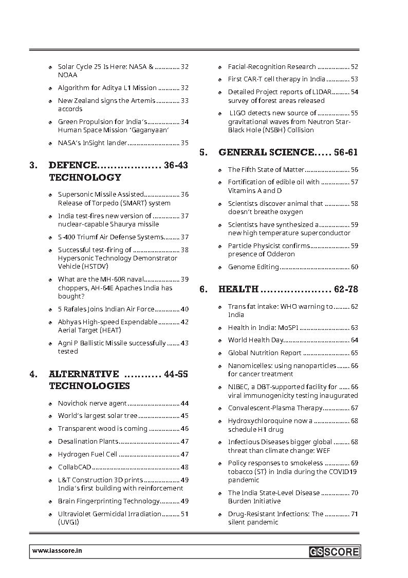 GS ScorePrelims Sampoorna Current AffairScience & TechnologyYearly