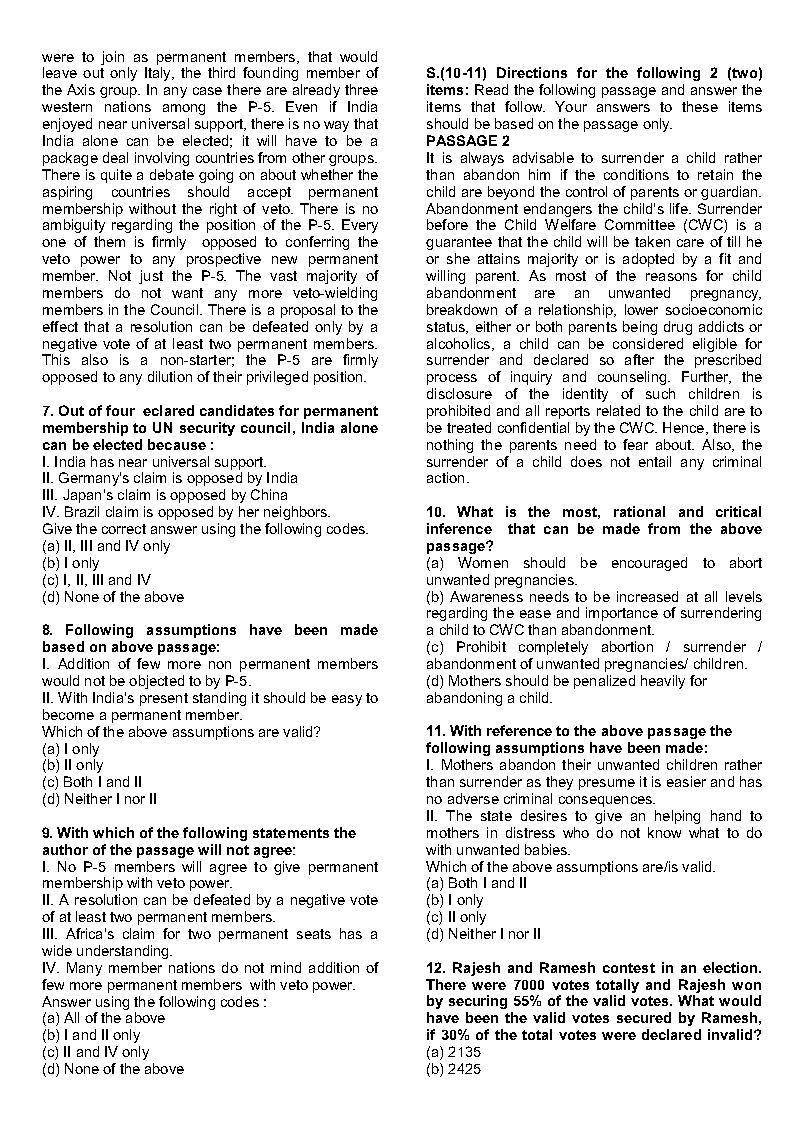 Shankar Ias - CAST Test Series 01-05 - Question With Solutions ...