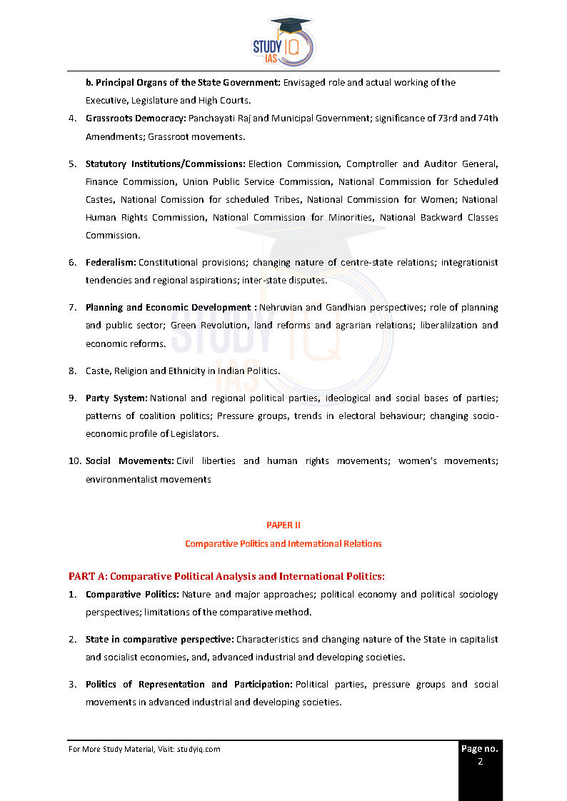 Study Iq Sample Notes Study IQ - PSIR(Political Science & International Relation) - Optional ...