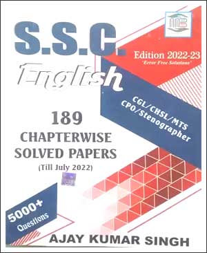 MB English - SSC - English 189 Chapterwise Solved Papers - Till July ...