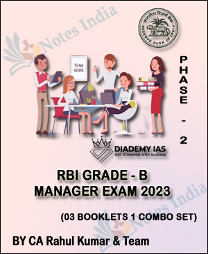 Diademy Ias - RBI Grade B - Manager Exam 2023 - Phase 2 Printed Notes New Syllabus - By CA Rahul Kumar & Team - English Medium - 3 Booklets 1 Combo Set - Notesindia