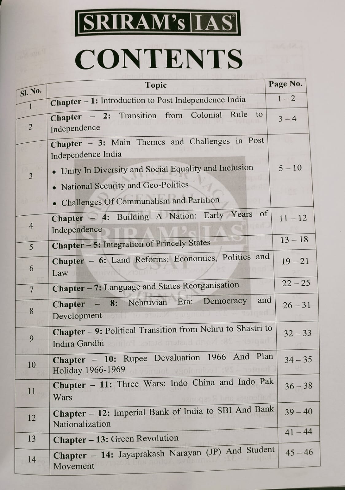 Ias Basic Notes Sriram's IAS - India Since Independence Printed Notes - English Medium ...