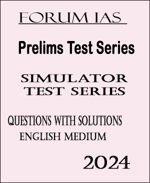 Forum Ias - General Studies - Simulator Test Series 2024 - English Medium - Notesindia