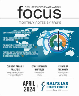 Focus Monthly Magazine - April 2024 By Rau's IAS - English Medium - NotesIndia (XEROX)